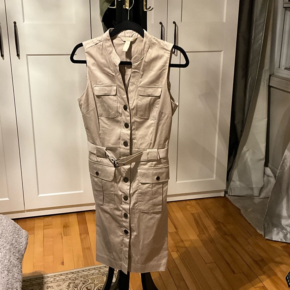 Banana Republic Tan Collared Dress